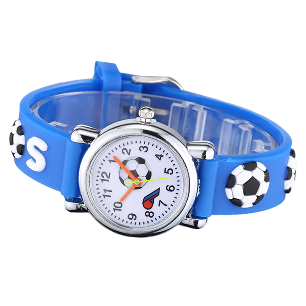 Cute Football Cartoon Kids Watches Soccer Children\'s Quartz Watch Soft Silicone Watchband Creative Boys Girls Watch Gift Clock