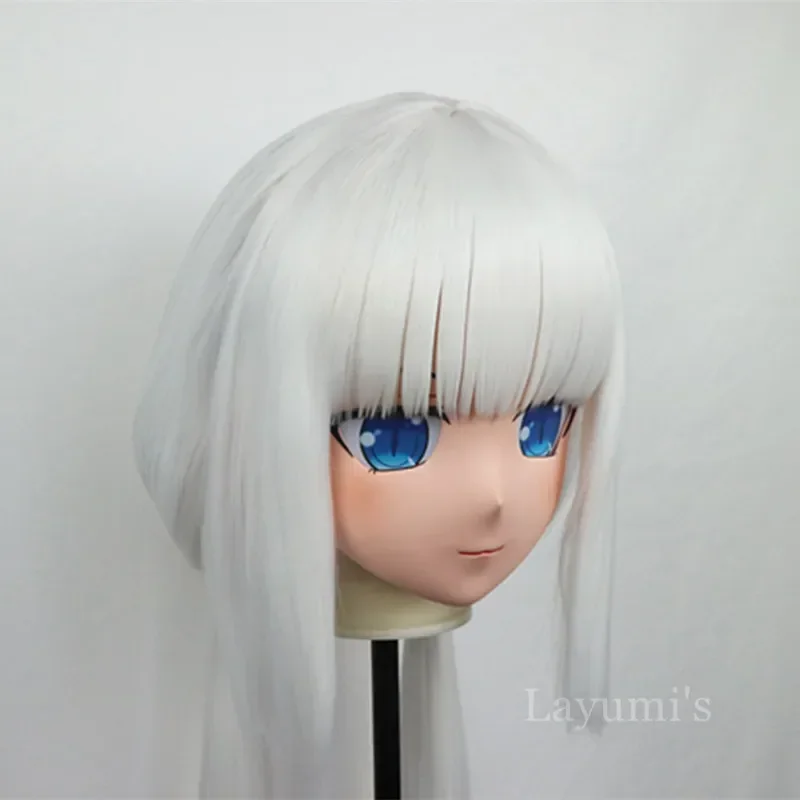 (B75) Customized Lifesize Mask Crossdressing with Backshell Silicone Anime Kigurumi Mask Cosplay