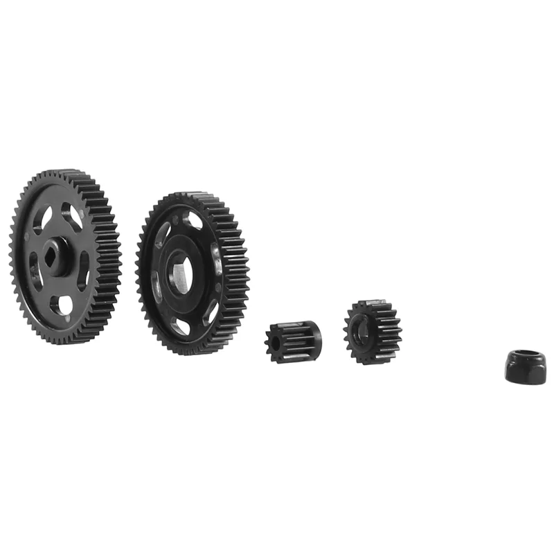 AS96 - Zestaw metalowych zębatek stalowych do skrzyni biegów RC, akcesoria do modeli RC 1/24 Crawler Axial SCX24 AXI90081 AXI00002 C10 AXI00001