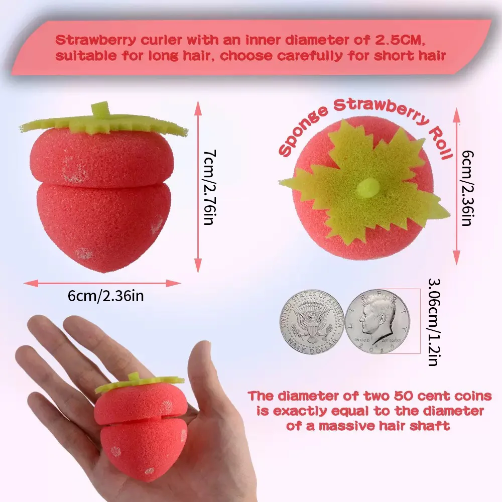 6-piece set of curly hair sponge balls, suitable for lazy people with curly hair styling sponge hair clips