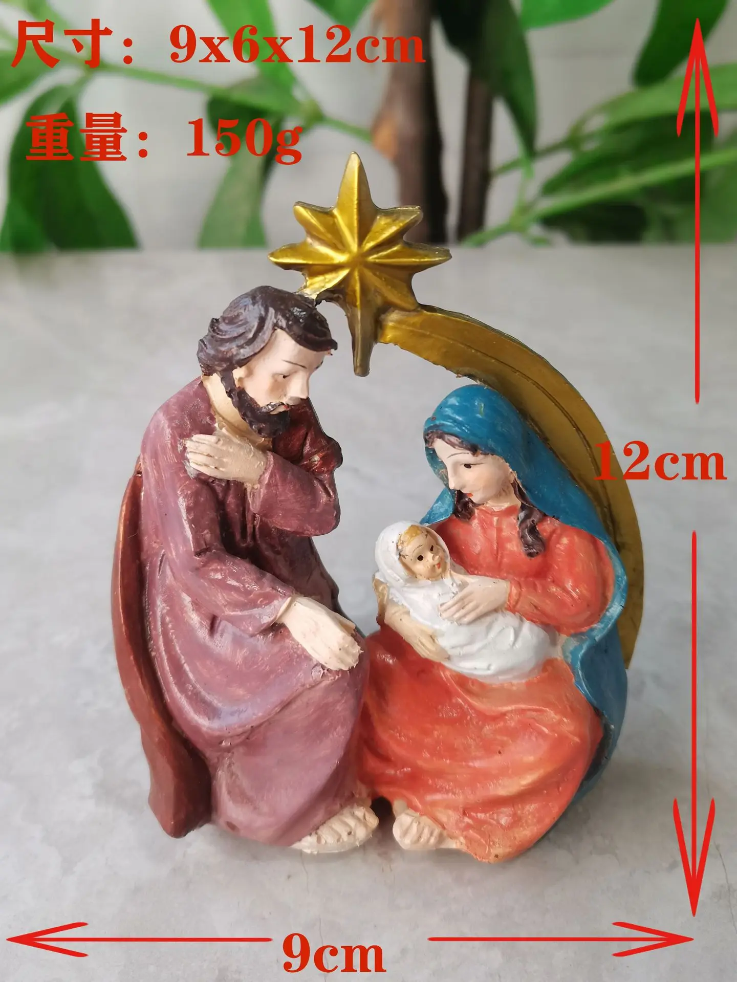 

Manger series Our Lady of the Holy Father resin craft ornaments three Western figure ornaments handmade gifts