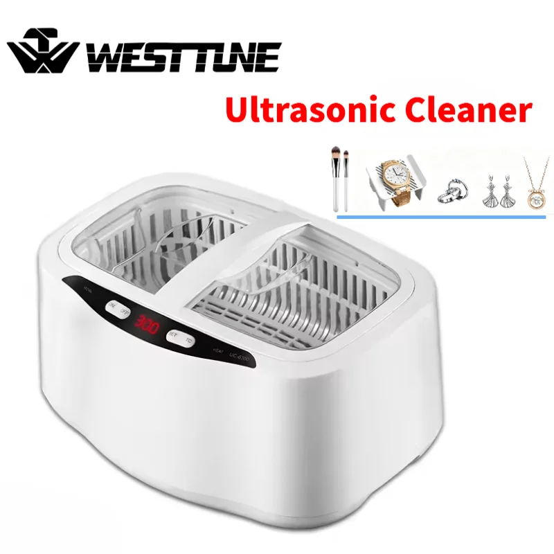 Westtune 2.5L Ultrasonic Cleaner with Timer 40kHz Professional 304 Stainless Steel Ultrasonic Cleaner for Small Parts Cleaning