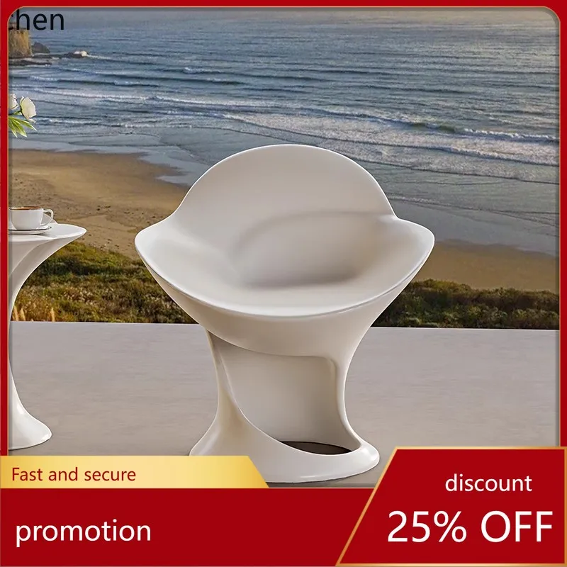 

YFY Stool with Backrest for Home Use, Modern High-End Feel, Glass Fiber Reinforced Plastic Single Leisure Chair