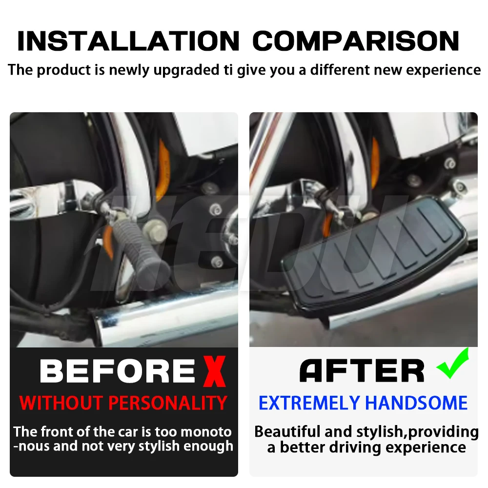 Motorcycle Rear Passenger Floorboard Adjustable Mount-Style Footpeg Foot Rest For Harley Sportster Touring Street Electra Glide