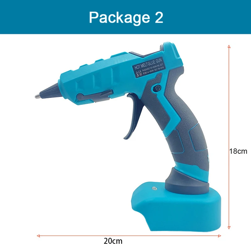 18V 40W Electric Hot Melt Glue Gun Cordless Electric Glue Grab 7mm Glue Stick Hot Melt Welding Hot Air Gun for Makita No Battery