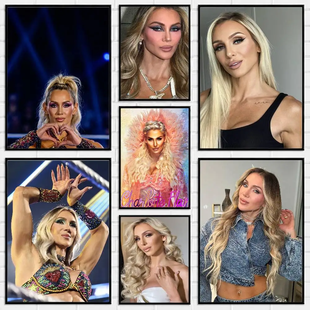 Charlotte Flair Poster Versatile HD Waterproof Wall Art Self-Adhesive Decor for Any Space Ideal Gift