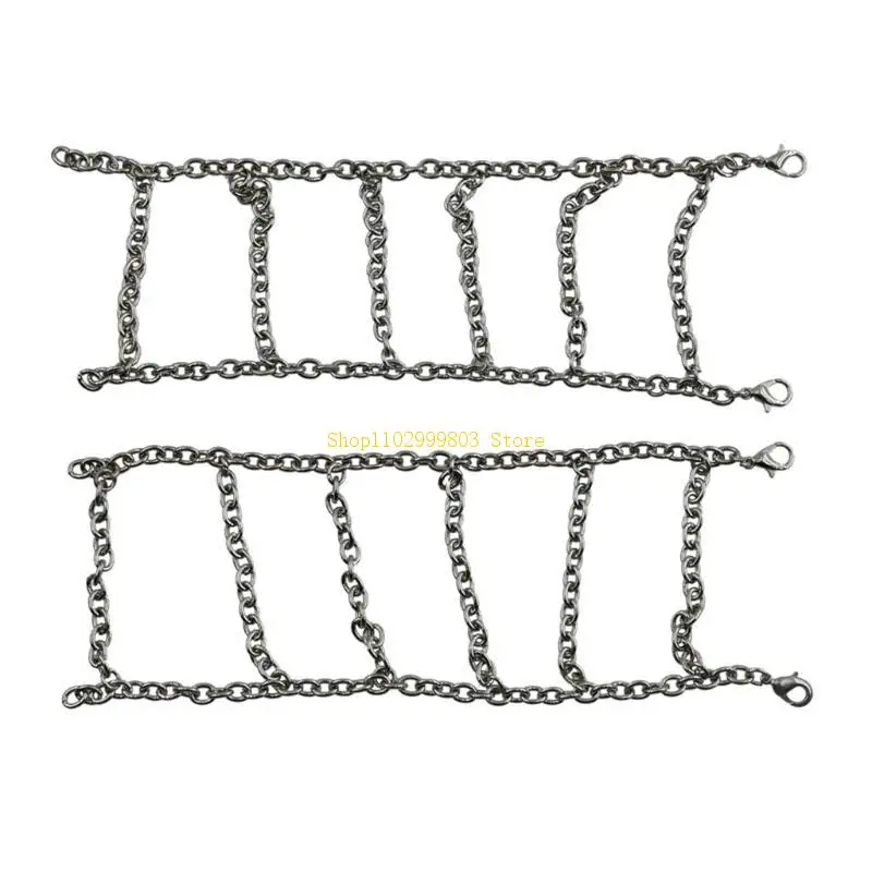 4Pcs Anti-Slip Metal Snow Chain Set for 1/12 MN86K MN86KS MN86 MN86S RC Crawler Car Tires Parts J0MF