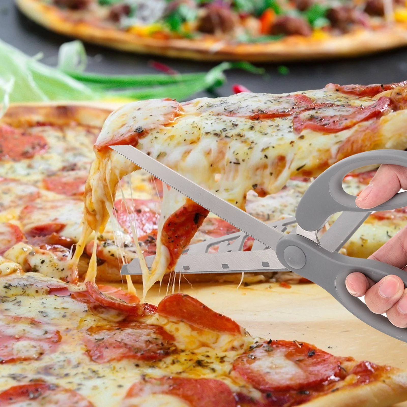 Pizza Scissors Cutting Shears Kitchen Gadget First Grade Device for Supply Stainless Steel Siccors Utensil Family