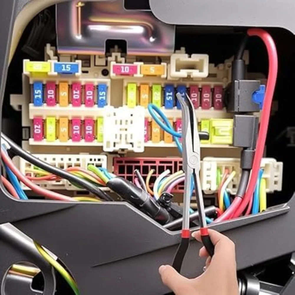 

Удлиненные плоскогубцы с заостренными концами 16 дюймов с эргономичной нескользящей рукояткой и прямыми и изогнутыми губками для работы в труднодоступных местах