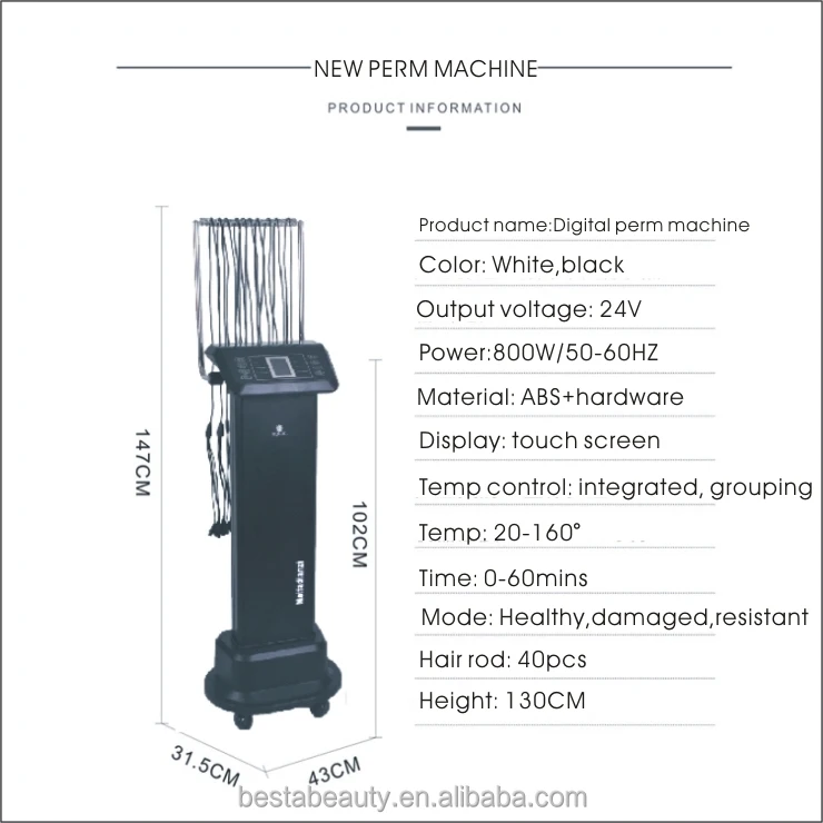 Digital Ceramic Hair Perm Machine with Touch Screen Hair Curling Salon Tool