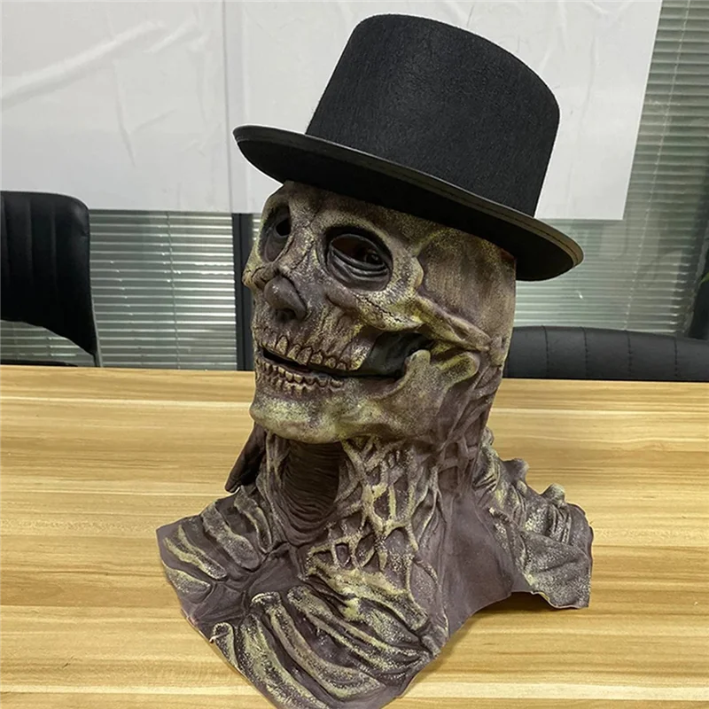 Realistic Latex Halloween Mask Full Head Headgear Scary For Cosplay Horror Party Costume Prop For Haunted House