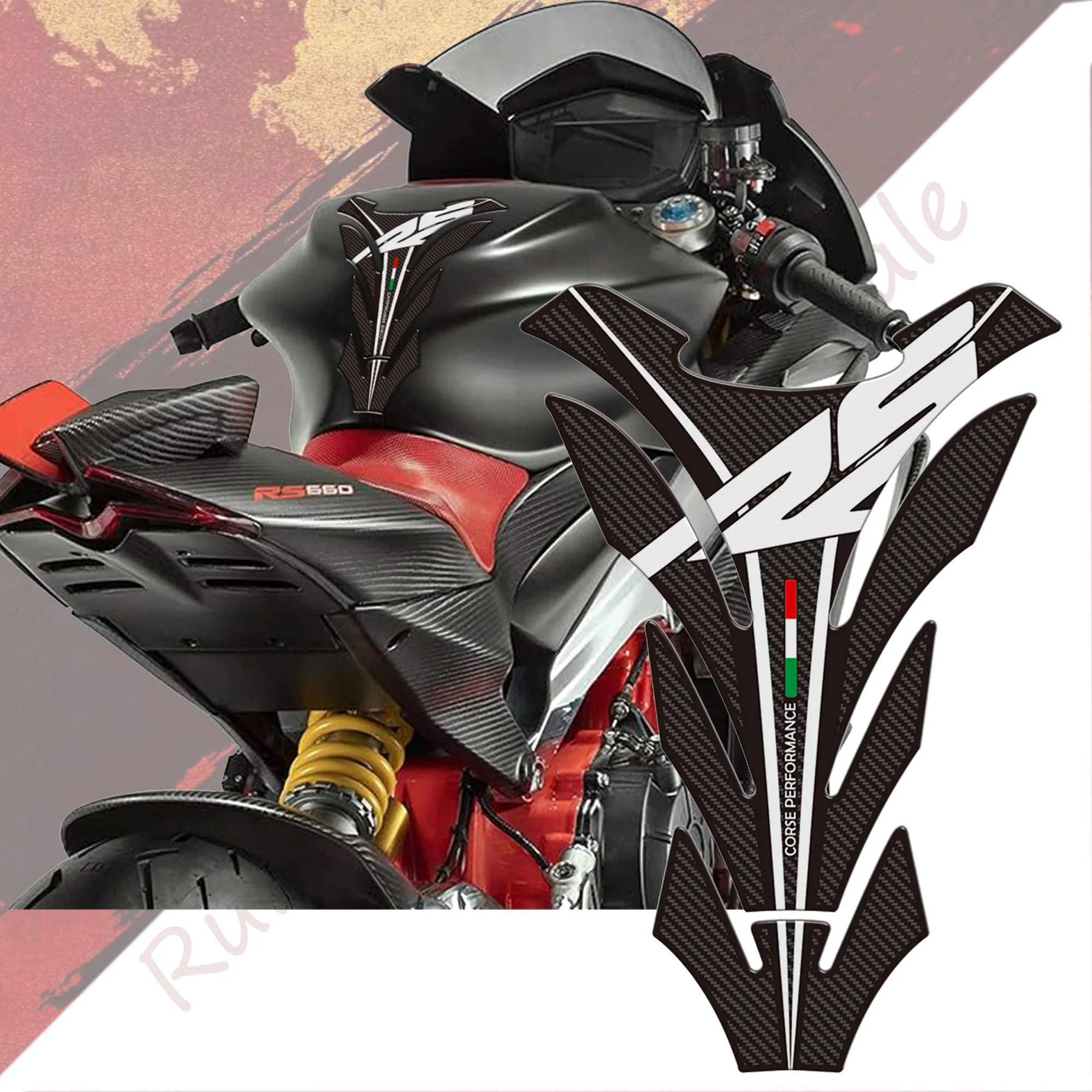 

Motorcycle stickers kit 3D Resin Gel Tank Pad For Aprilia Rs New Motorcycle kit Emblem Badge Logo Fairing Decoration Stickers