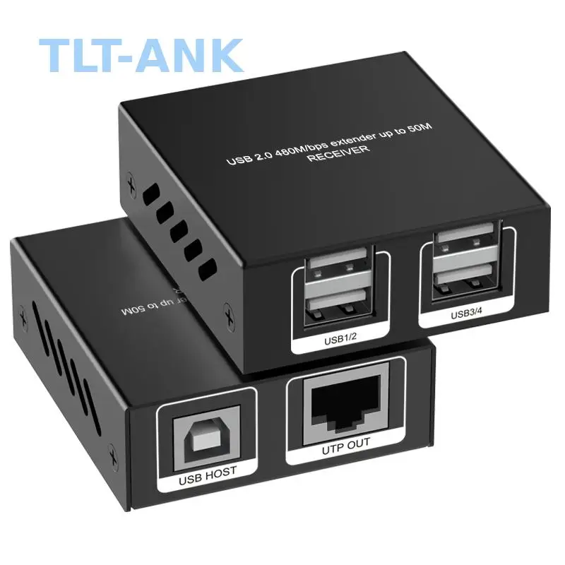 Hot Sales 60M Extender RJ45 HDMI USB2.0 KVM Video Extender Over Single Cat6 Cat7 3D 1080P HDMI Network 60M hdmi Extender 60m