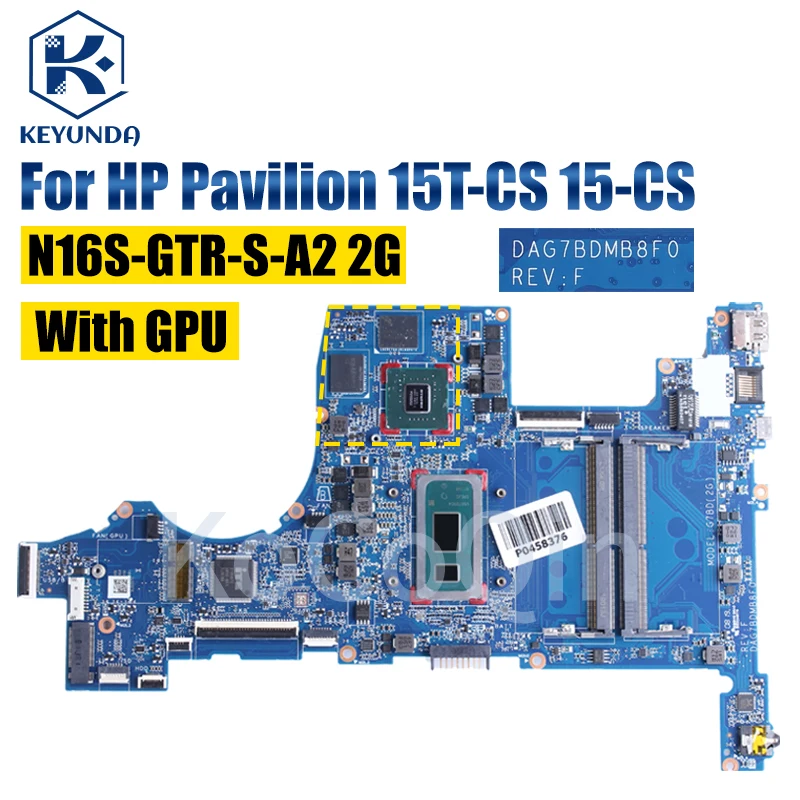 Imagem -04 - Placa-mãe Portátil para hp Pavilion Notebook Mainboard Dag7bdmb8f0 862398855 L34174001 L34173601 i3 i5 i7 8ª Geração 15t-cs 15-cs