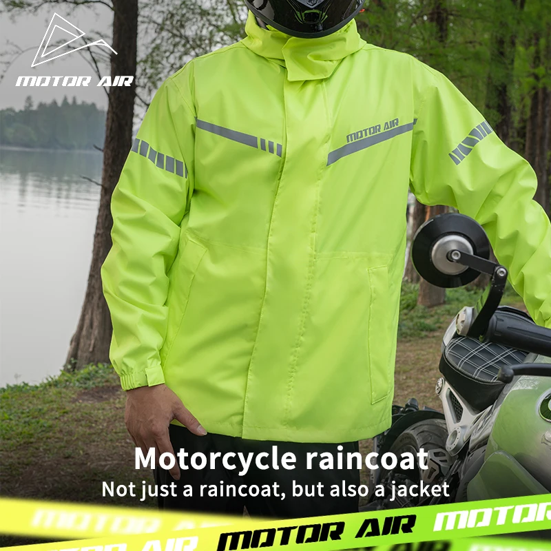 Motorcycle Rider Riding Raincoat Suit Split Type Raincoat Rainpants 2Pcs/set Waterproof Breathable Rainproof Night Reflective