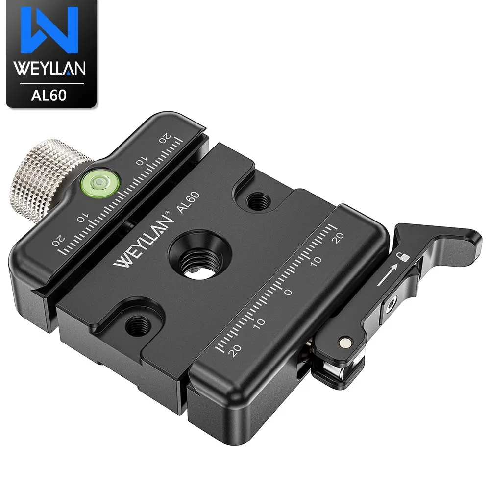 WEYLLAN AL60 Arca Swiss Clamp Lever Lock Adapter for Camera Mlok Rail Clamp for Magpul Mlok Bipod Suitable for Arca Swiss Plate