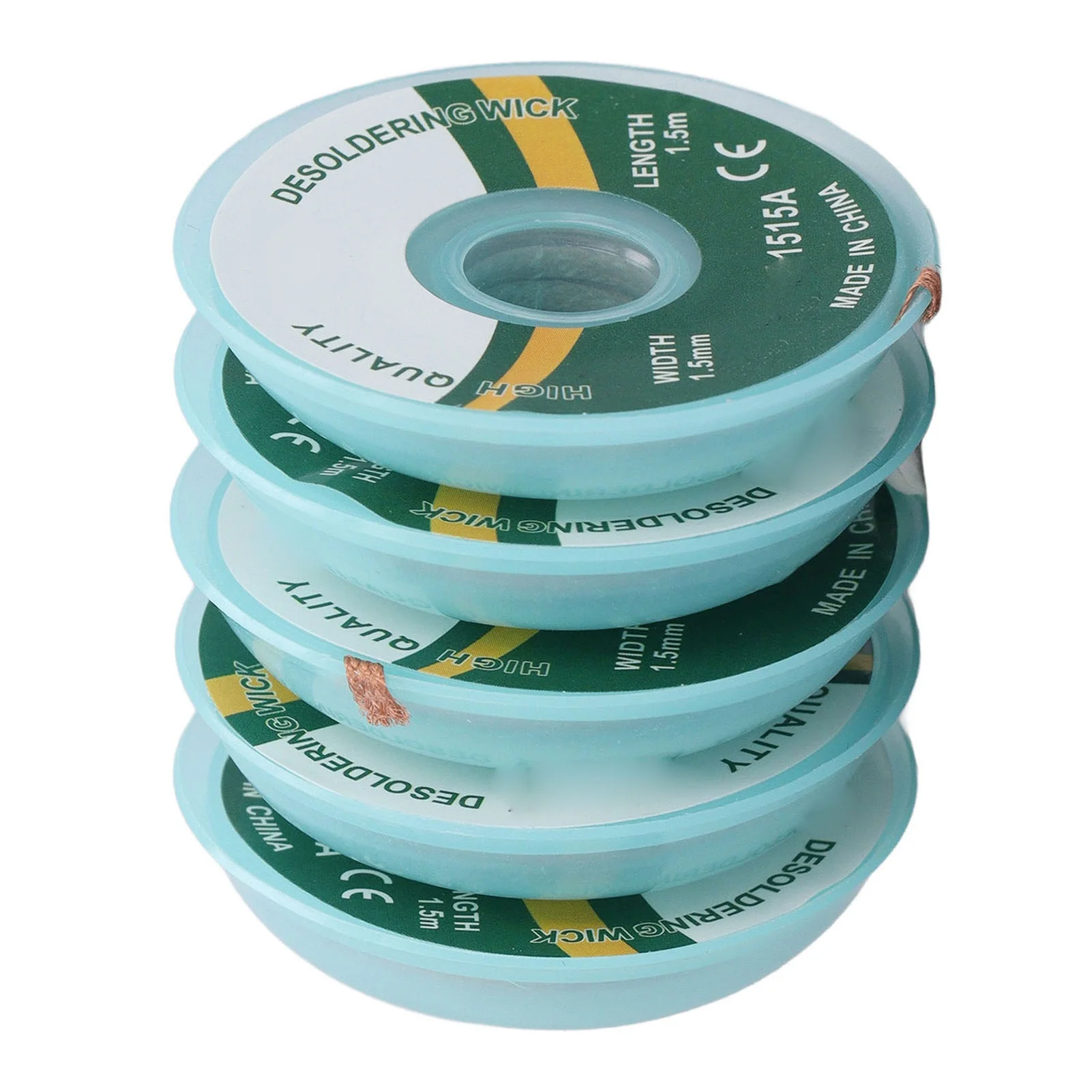 5PCS Solder Wick 1.5mm X 1.5m Alloy Copper Desoldering Wick Braid Remover Tool for Lab Home Industrial