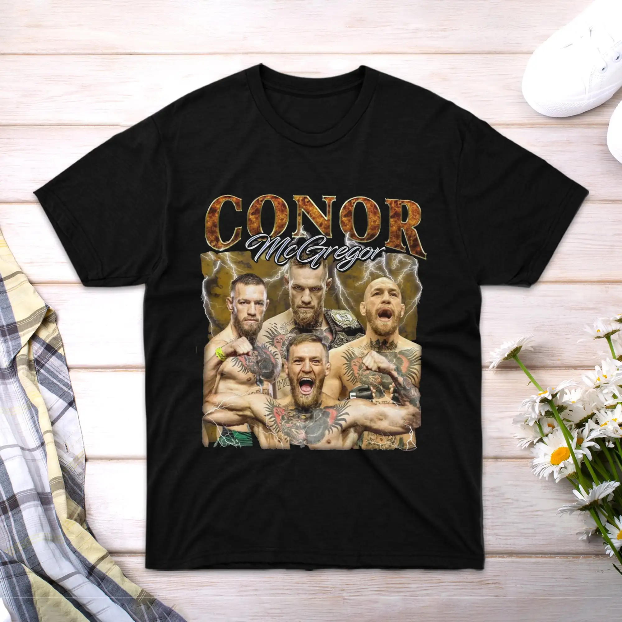 

Футболка Conor Новинка Большой Женщины Макгрегор для мужчин Классическая девушка друг рукав события семья короткий мальчик