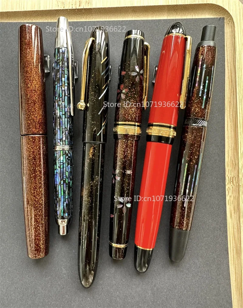 رائع ورنيش رادين أم اللؤلؤ ماكي-e قلم حبر برميل للبلاتين 3776 الطيار 912 // 74/742/743 بحار 21K/14K