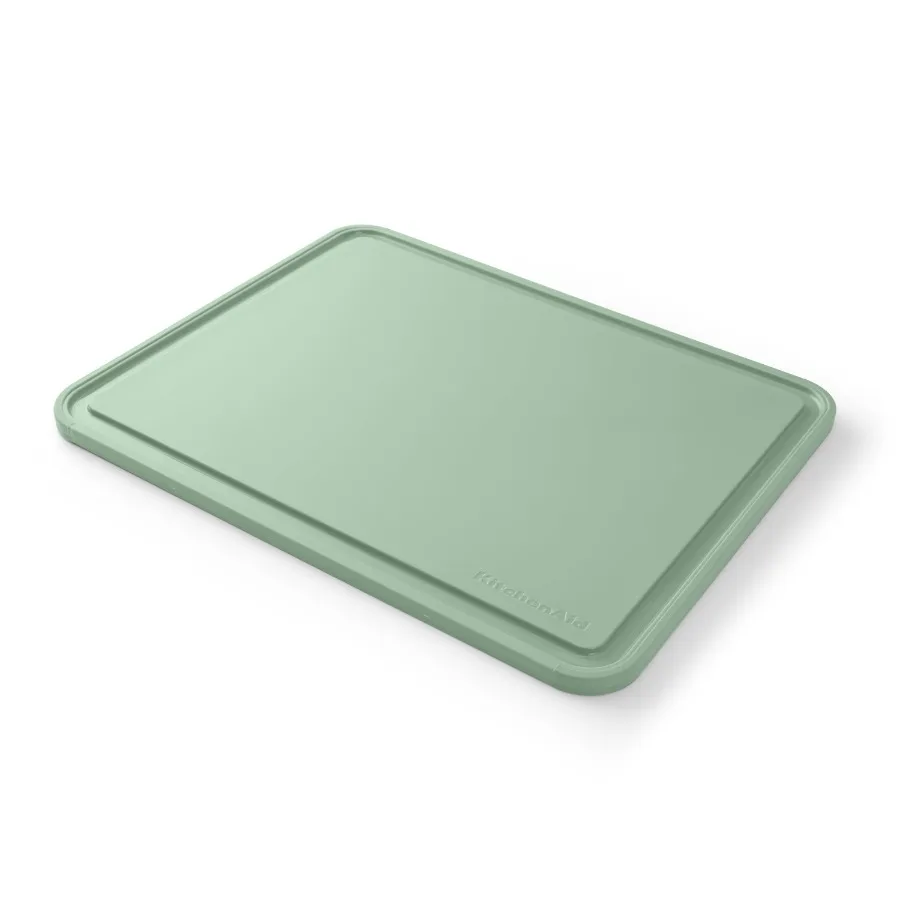 Classic Plastic Cutting Board with Trench Non-Slip Edges Dishwasher Safe 11x14 Pistachio