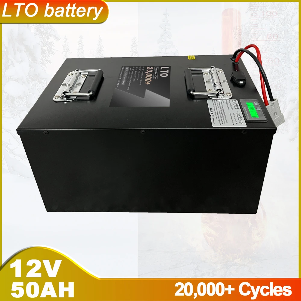 12V 50AH LTO Deep Cycle Lithium Titanate Battery Perfect For Robots Electric Boat Inverter Caravan Lamp RV AGVS