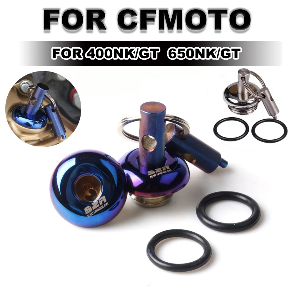 Motosiklet aksesuarları anti-hırsızlık kilit motor yağı kapağı cıvata yakıt doldurma kapağı için CFMOTO CF MOTO 400NK NK400 NK 400 NK 650 GT 650GT