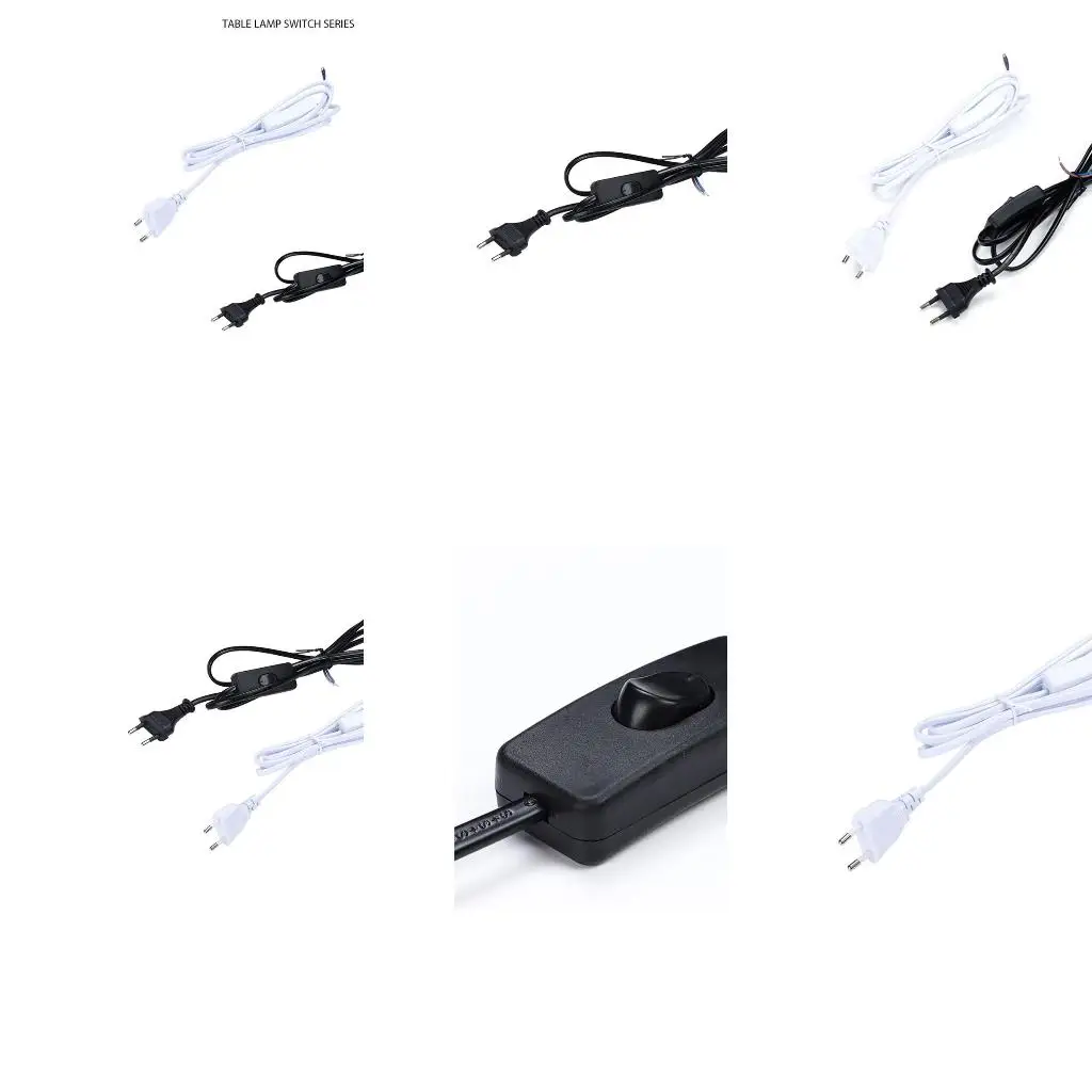 6FT/1.8 متر 2-Core الاتحاد الأوروبي التوصيل LED سلك موصل سلك الطاقة أنبوبة ليد سلك تمديد الطاقة مع تشغيل/إيقاف التبديل لمبة مكتب قوة هبوط السفينة