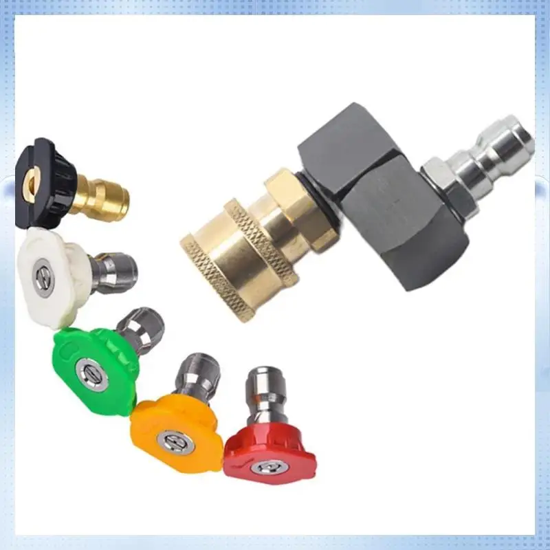 NEU – Hochdruck-Reinigungsmaschine mit 360° °   Winkeldüse und 1/4 Schnellstecker mit rotierender Einstellung