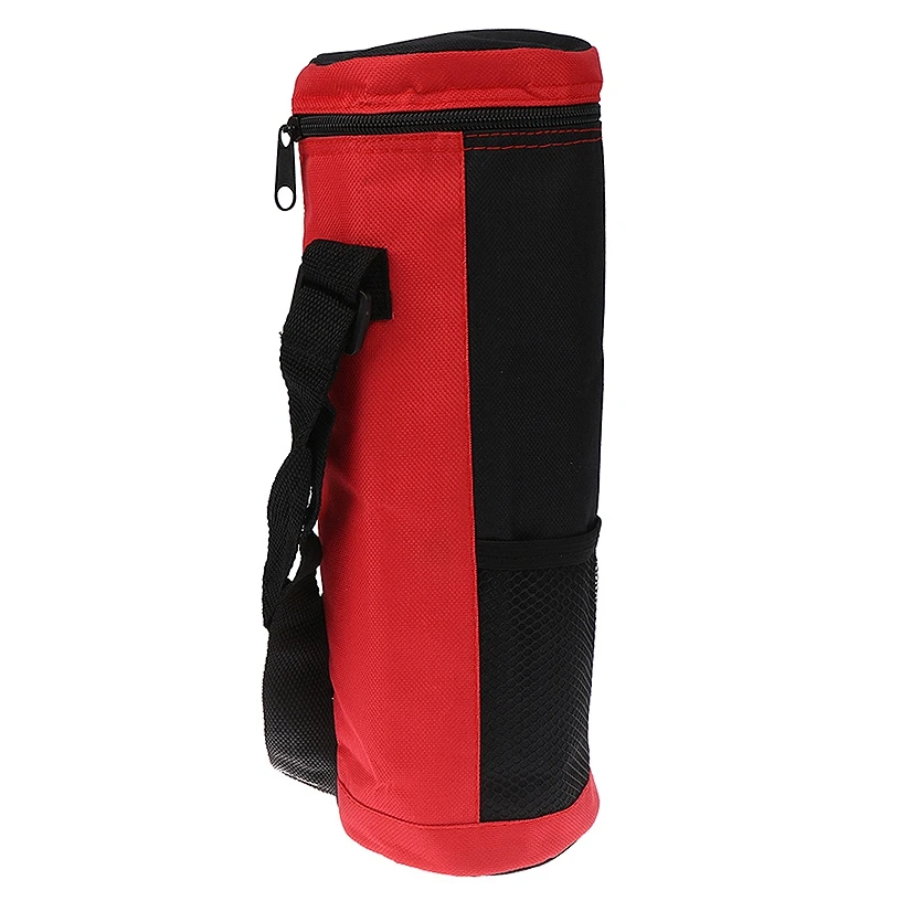 Water Bottle Cooler Tote Bag Universal Water Bottle Pouch High Capacity Insulated Cooler Bag Outdoor Camping Hiking,Red