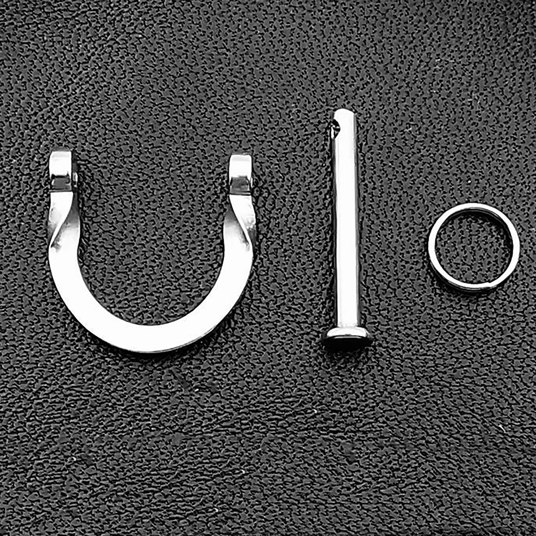 3 Sizes Mirror Polished 304 Stainless Steel Pin Lock Bow U Shackle Safety Joint Connector FOB KeyChains Car Key Unique Design