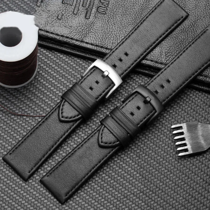 For Armani Ar1692 1694 1732 1733 1737 1809 Genuine Leather Watch Strap Waterproof Sweat-Proof Watch Band Accessories 20mm 22mm