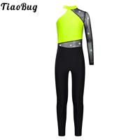Kids Girls Figure Skating Leotards Rhythmic Gymnastic Costume Jumpsuit for Dancing Ballet Competition Performance Dresses