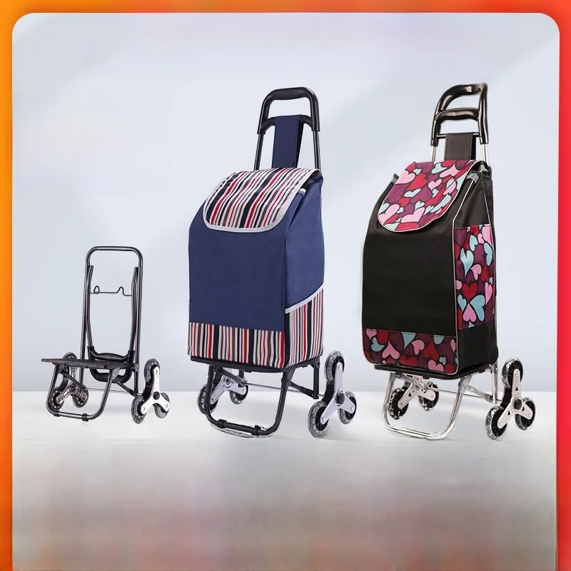 stainless-steel-folding-hand-pulled-shopping-cart-small-pushcart-elderly-vegetable-buying-climbing-staircase-logo-printing