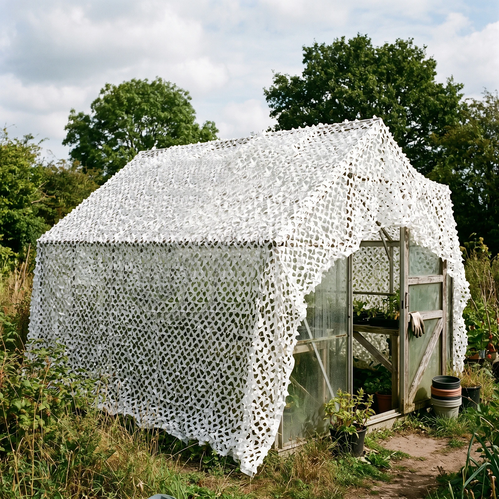 Camouflage Net 19.7x9.8ft, Hunting Blind with Rope Loops, Lightweight 150D Polyester for Outdoor Concealment