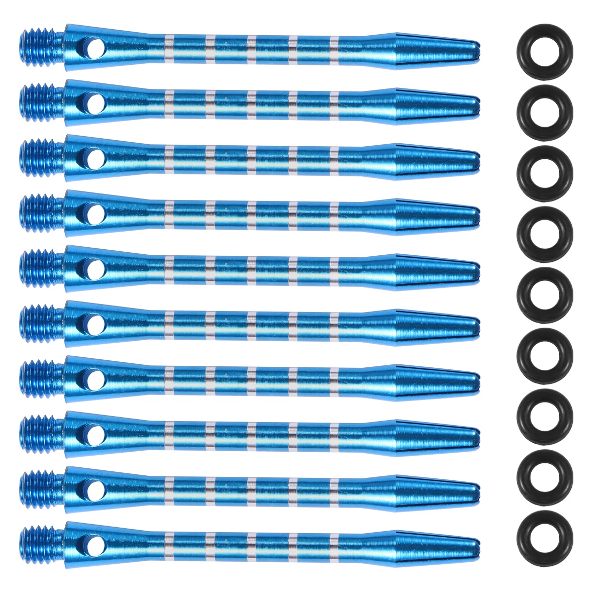 

20 PCS Dart Shaft Accessories Rings Blue Aluminium Alloy Shafts Throwing Toy Set