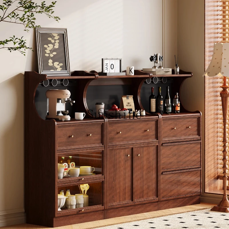 

All solid wood French retro dining side combination cabinet storage storage furniture