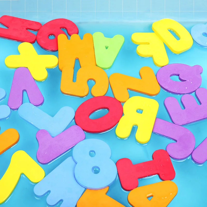 Puzzle cognitif pour enfants, lettres EVA trempées dans l'eau, numéros de salle de bain, douche, éducation précoce, jouets de jeu aquatique