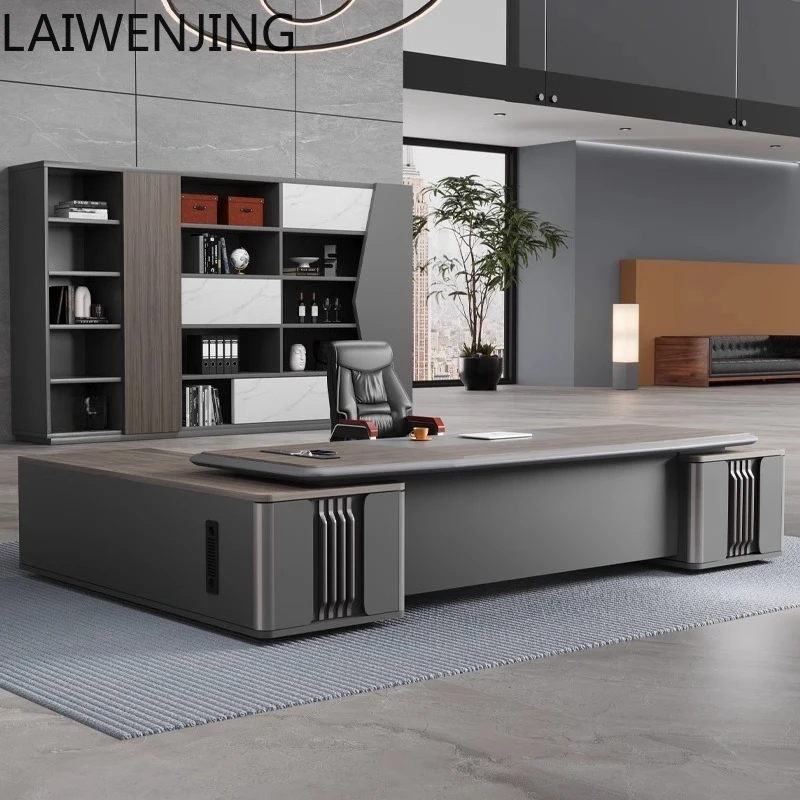 

HLZ high-end boss table, large class desk, leadership office table and chair combination