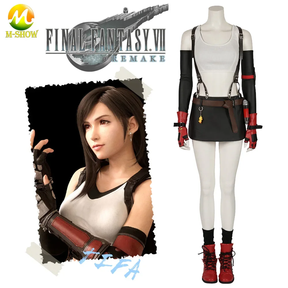 Game Final Fantasy VII Remake FF7 Costume Tifa Lockhart Cosplay Costume Halloween Christmas For Adult Women