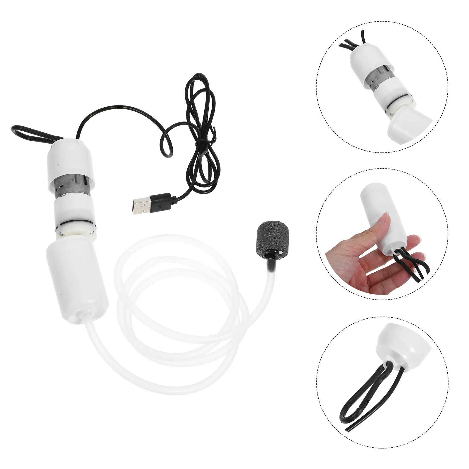

Mini Air Pump for Fish Tank USB Powered Oxygenation Device Portable Aerator for Aquariums Plants Fish Oxygen Pump