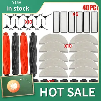 Y15A 40PCS Replacement Accessories Kit For Dreame Mova S20 Ultra / RLM71CE Vacuum Cleaner Brushes Mop Pads Filters Dust Bags