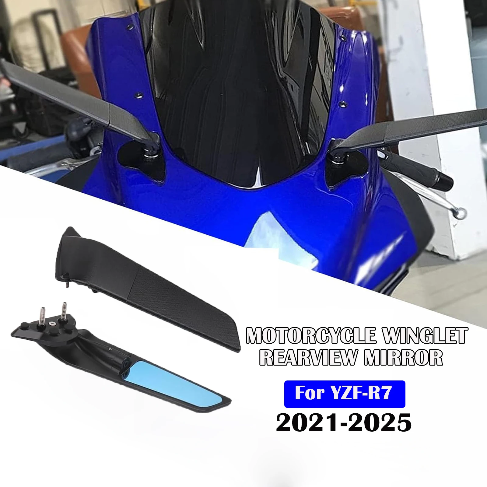 

Motorcycle rearview mirror adjustable rearview mirror accessories sports winglet kit for Yamaha YZF-R7 yzf r7 2021-2025