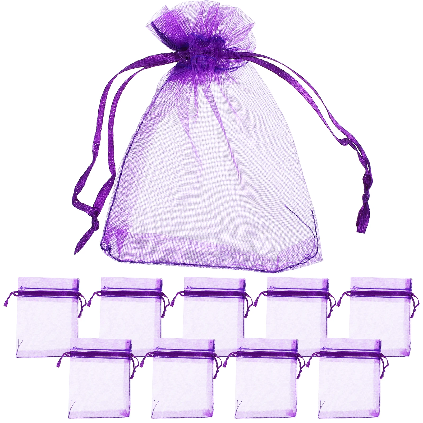 

100 Pcs Lavender Bags Empty Sachet Artificial Drawstring Pouches Sachets Purple to Fill