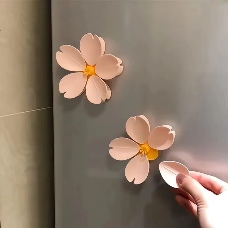 Creative Sakura Magnetic Clip Household Kitchen Gadget Multifunctional Snack Sealer Food Storage Petal Clip Cute Fridge Magnets