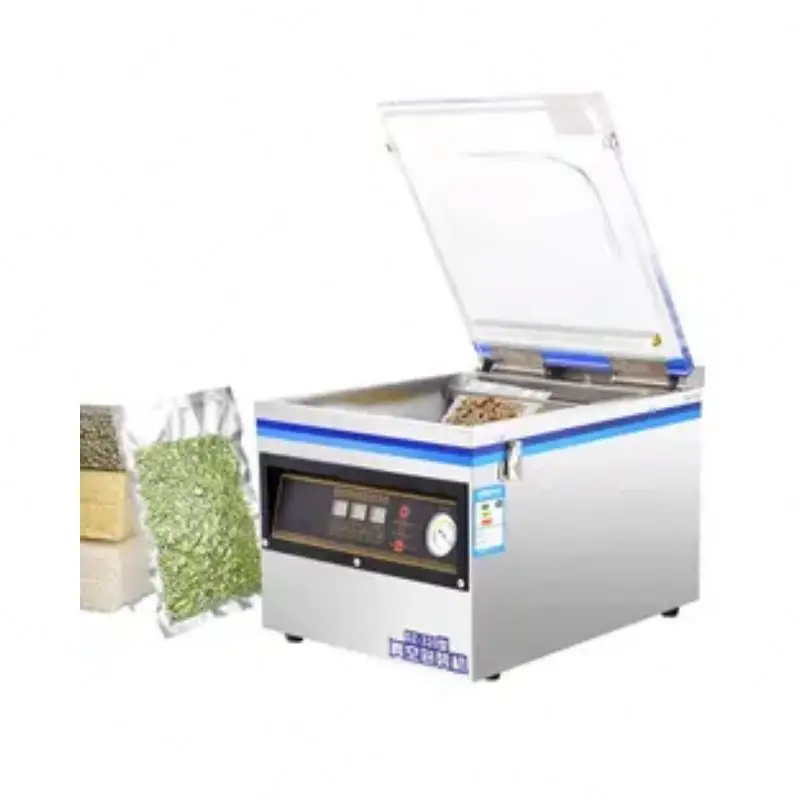 320 Household and Commercial Rice Brick Vacuum Sealing Packaging Machine Grain Cereal Bean Nut and Meat Vacuum Packaging Machine