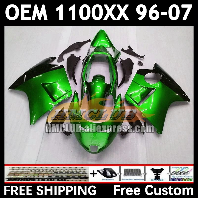 Blackbird For HONDA CBR 1100XX CBR1100 XX 86No.69 CBR1100XX 96 97 98 99 00 01 2002 2003 2004 2005 2006 2007 light green Fairing