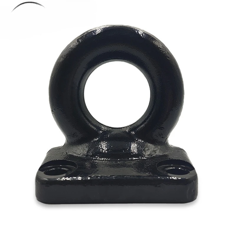 Black powder sprayed carbon steel forged four-hole 24T load-bearing traction ring