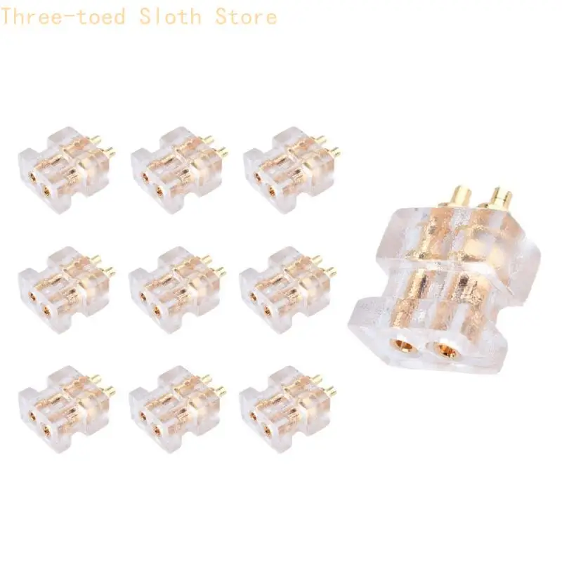 Paquete 10 piezas 0.78 mm Conector auriculares 2PIN HEMBLE FEMIN FEMIN PAR