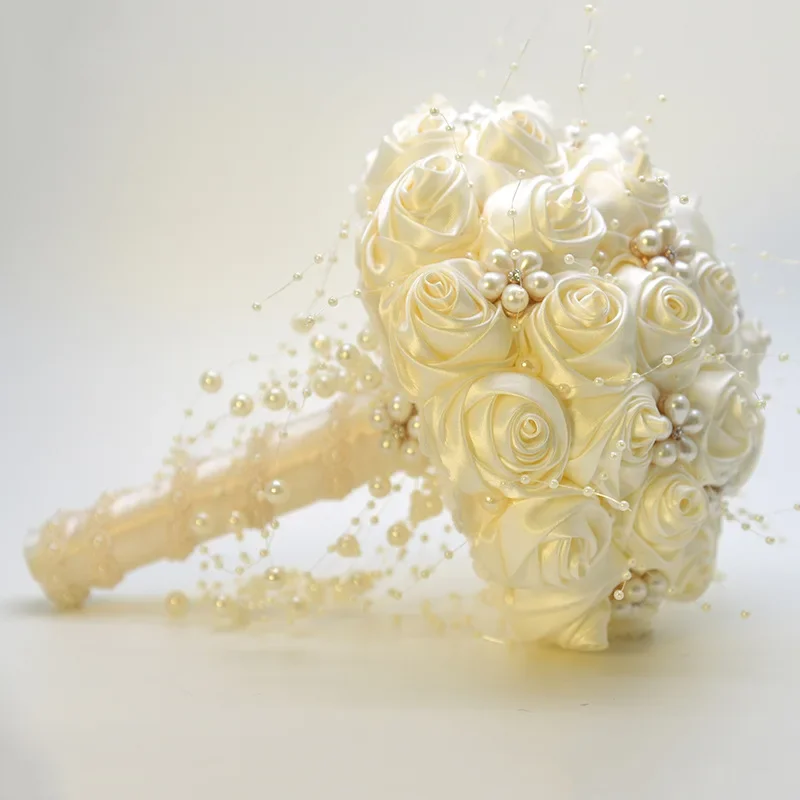 Eternal Angel Wedding Wedding Bridal Bouquet Beaded Simulation Flower Forging, Souvenir Valentine's Day Gift