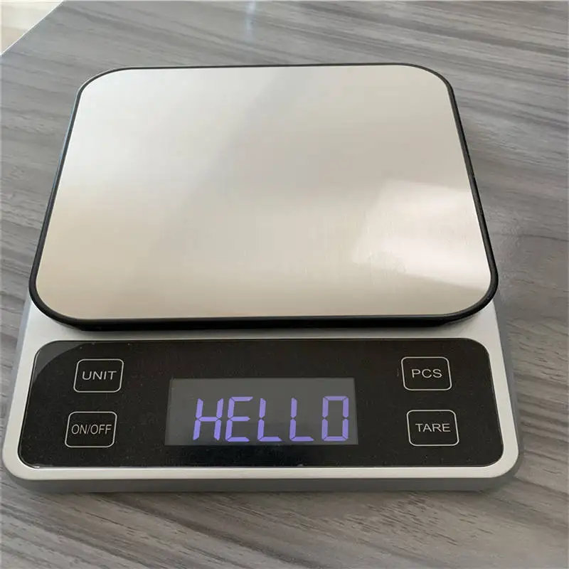 Household stainless steel food baking gram scale 1g precision 10kg platform kitchen scale electronic scale Battery version